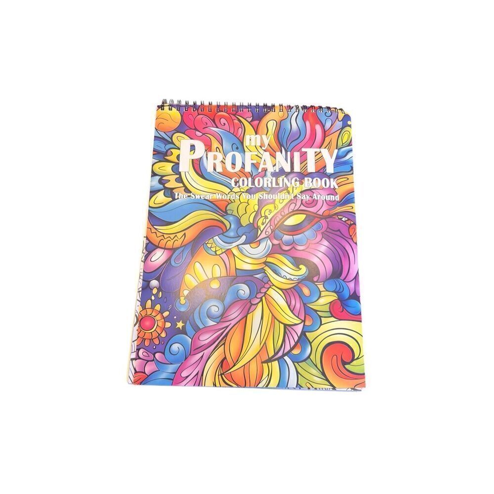 Profanity Stress-Relief Coloring Book 24 Pages Thick A4 Paper funny swearing